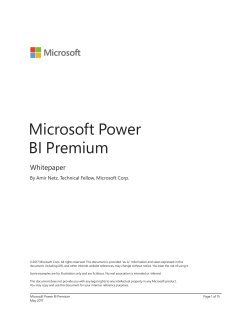 Power BI Premium White Paper