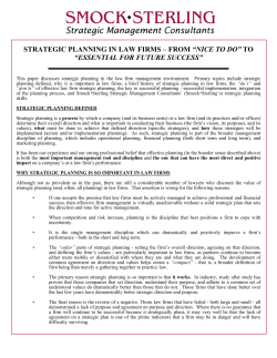 strategic planning in law firms