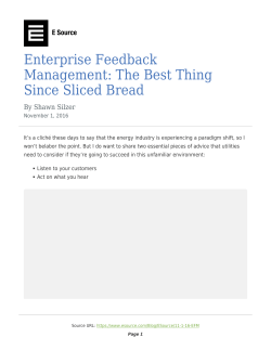 Enterprise Feedback Management: The Best Thing Since
