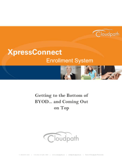 Enrollment System - Cloudpath Networks