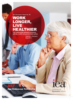 WORK LONGER, LIVE HEALTHIER AEF