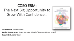 COSO ERM: The Next Big Opportunity to Grow With Confidence&hellip;