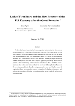 Lack of Firm Entry and the Slow Recovery of the US