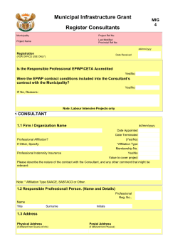 MIG4 - Consultant Registration