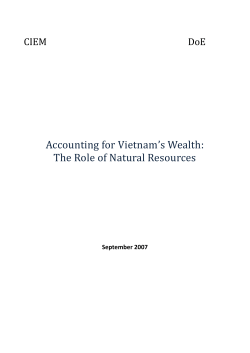 Natural Wealth Estimates for Vietnam