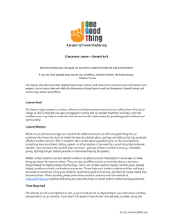 6 &ndash; 8 lesson plan