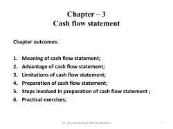 Preparation of cash flow statement
