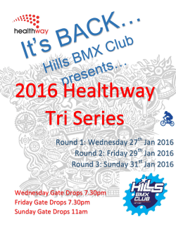 Round 1: Wednesday 27 Jan 2016 Round 2