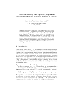 Protocol security and algebraic properties: decision results for a