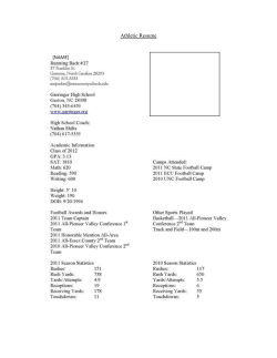 Athletic Resume Photo Manipulation Montrael Jordan Tanner Klein