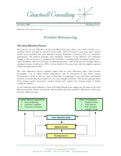 Portfolio Rebalancing - chartwell consulting