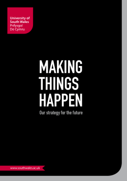 Making Things Happen: Our strategy for the future