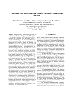 Cybertronics: Interactive Simulation Game for Design and