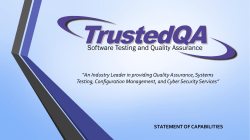 Please click here to TrustedQA Corporate Capabilities