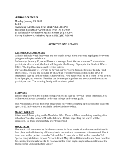 Announcements - Roman Catholic High School
