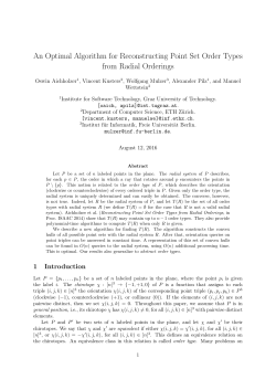 An Optimal Algorithm for Reconstructing Point Set Order Types from