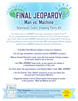 final jeopardy - Stephen Baker