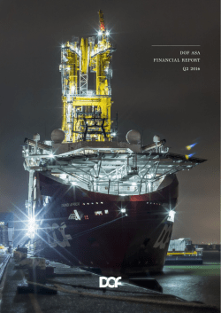 DOF ASA FINANCIAL REPORT Q2 2016