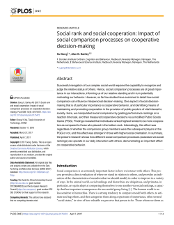 Social rank and social cooperation: Impact of social comparison