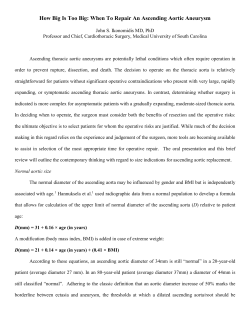 When To Repair An Ascending Aortic Aneurysm