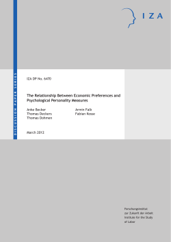 The Relationship Between Economic Preferences