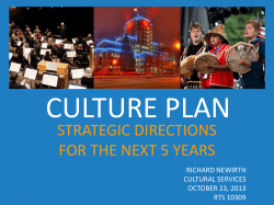 Presentation - Culture Plan strategic directions
