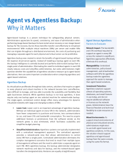 Agent vs Agentless Backup: Why it Matters