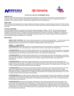 Rules of Play - The Tournament Center