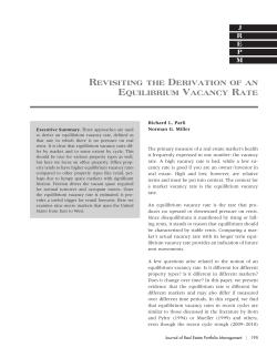revisiting the derivation of an equilibrium vacancy rate