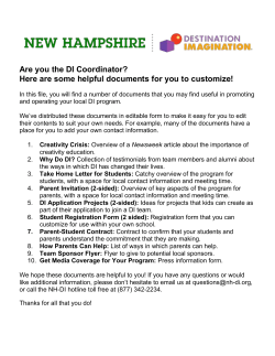 DI Coordinator Sample Forms - NH Destination Imagination