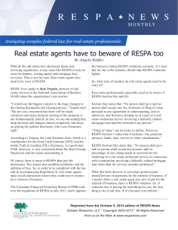 Real estate agents have to beware of RESPA too