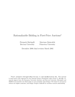 Rationalizable Bidding in First-Price Auctions1