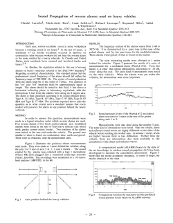 Sound Propagation of reverse alarms used on heavy vehicles