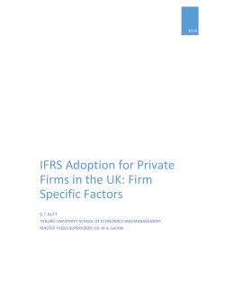 IFRS Adoption for Private Firms in the UK: Firm
