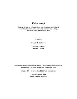 1 Kulturkampf Concept Design for a Board Game with Historical and