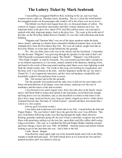The Lottery Ticket by Mark Seabrook