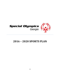 2016-2020-Sports-Plan - Special Olympics Georgia