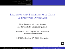 Learning and Teaching as a Game A Sabotage Approach