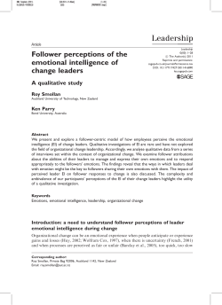 Follower perceptions of the emotional intelligence of change leaders