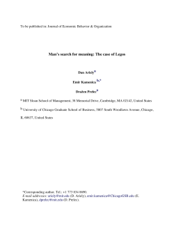 Man`s search for meaning: The case of Legos