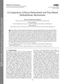 A Comparison of Buyer-Determined and Price