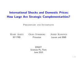 International Shocks and Domestic Prices: How Large Are Strategic