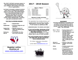 2017 - 2018 Season