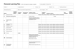 Personal Learning Plan