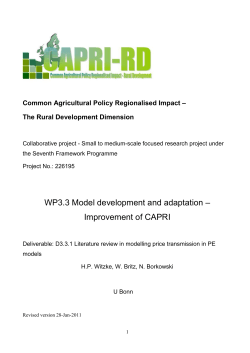 Literature review in modelling price transmission in PE models