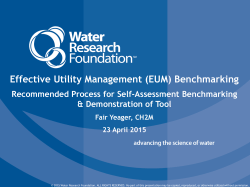 (EUM) Benchmarking - Water Research Foundation
