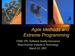 Agile Methods and Extreme Programming - Rose