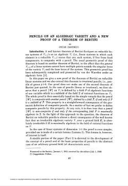 pencils on an algebraic variety and a new proof of a theorem of bertini