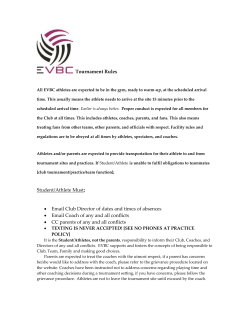 Tournament Rules - Club Elevate Volleyball