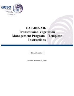 Management Program Instructions - Alberta Electric System Operator